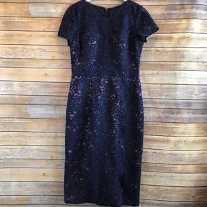 JS Collections Panel Lace Short Sleeve Dress NWOT